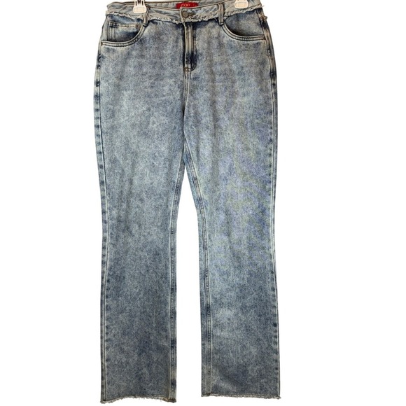 STOP Denim - Stop Jeans Rare Colombian Butt Lift Boot Cut Womens size 8 Distressed Frayed Hem